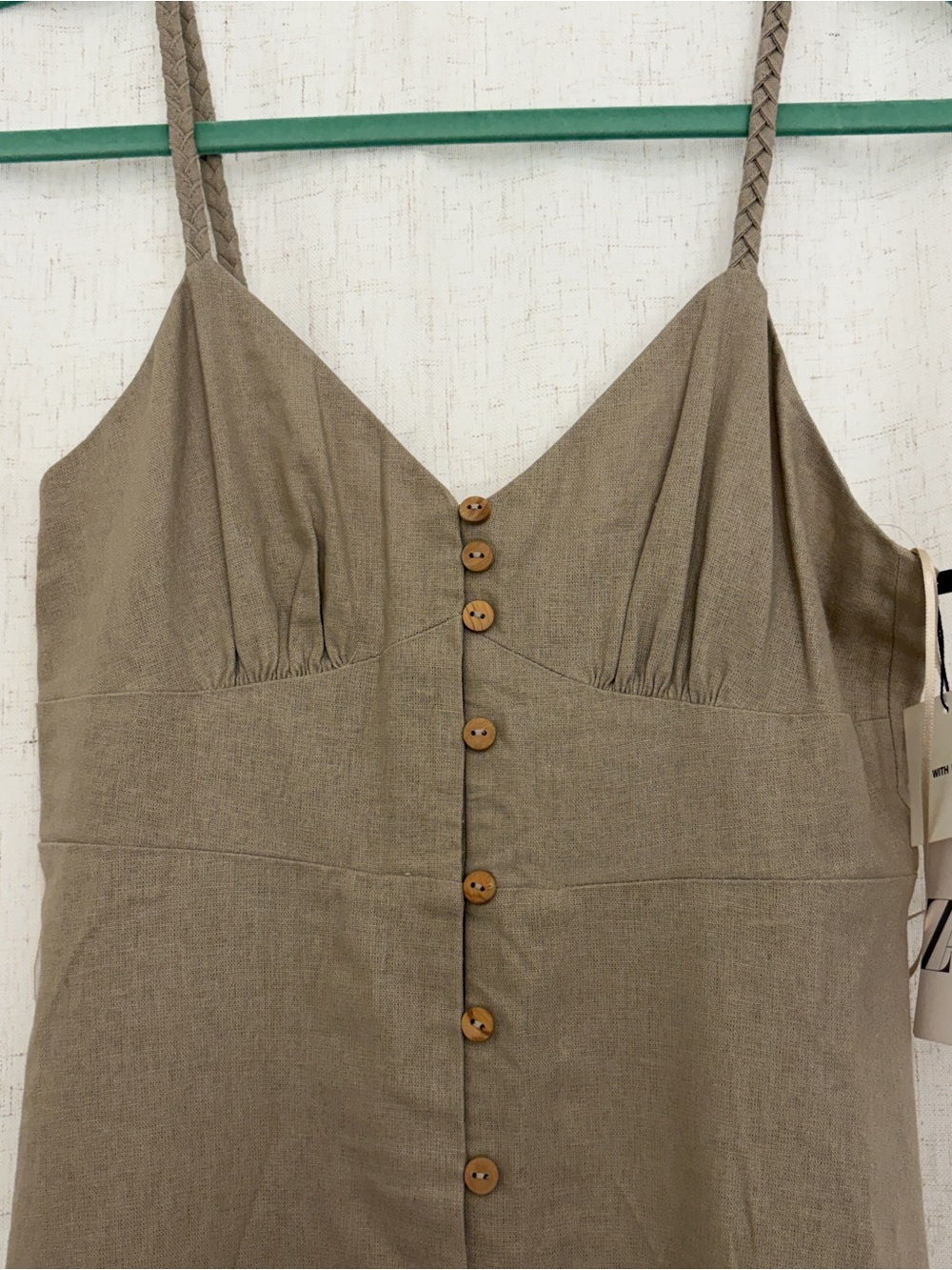 NWT Zara Sleeveless Button-Front Midi Dress